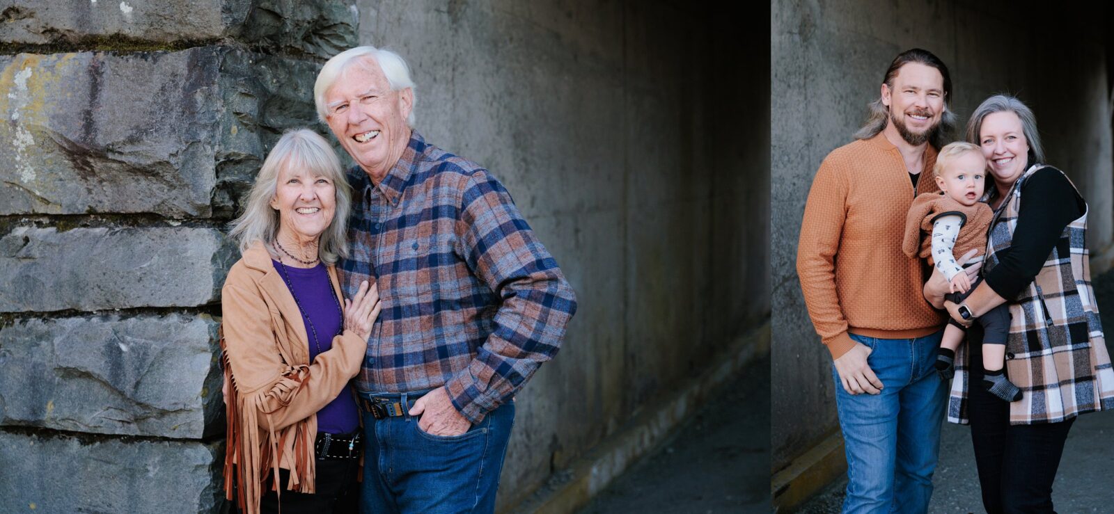 Fall family photography in Boone NC with autumn leaves and mountain scenery