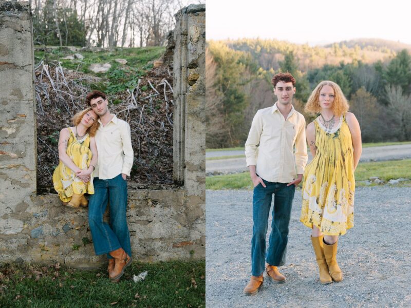Senior portrait with historic Flat Top Manor at Moses Cone in Boone NC