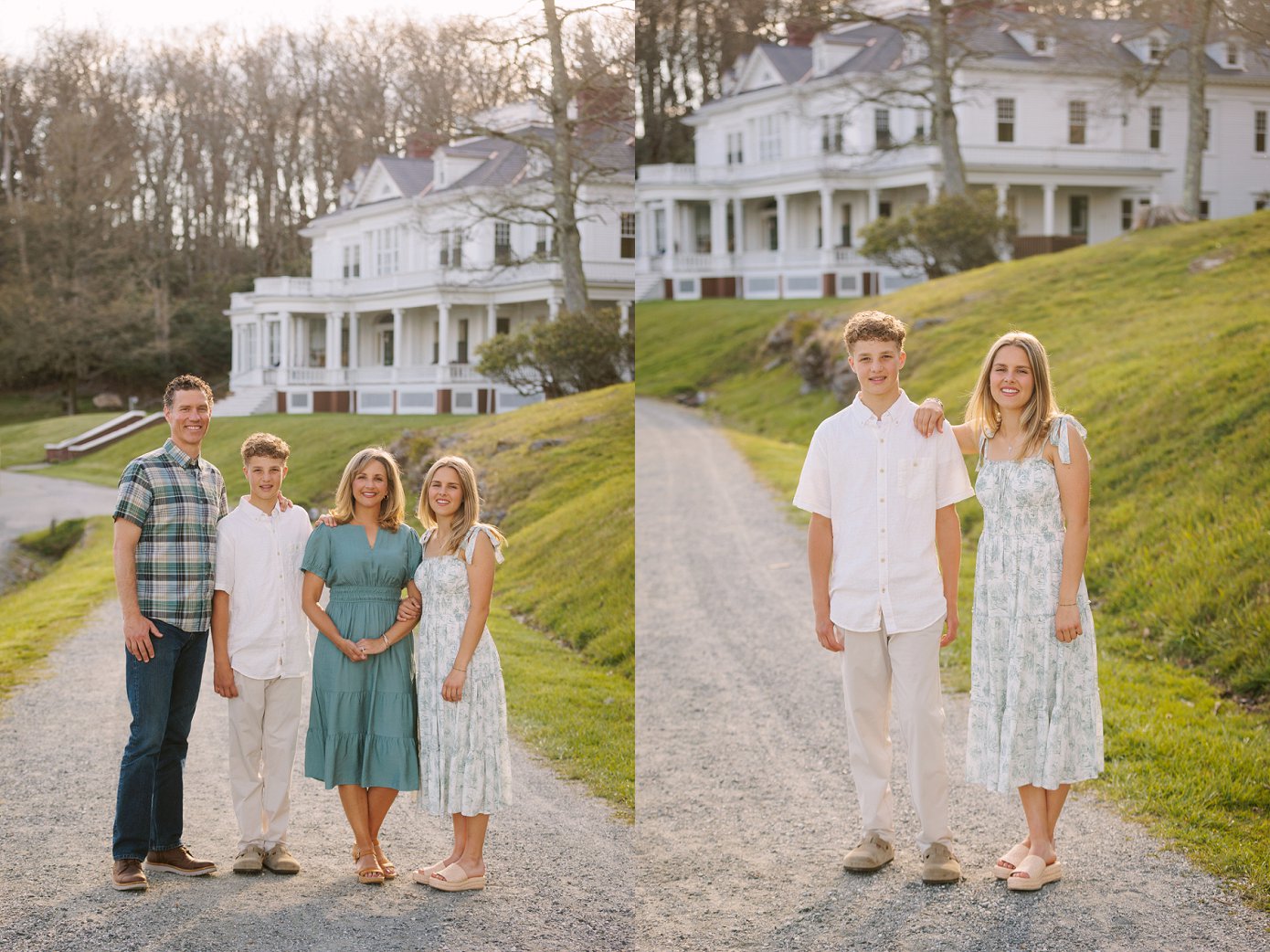 Senior portraits with family in the North Carolina mountains