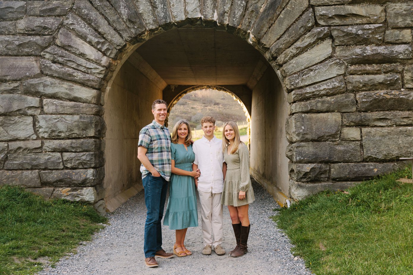 Family photos during senior session in Boone NC